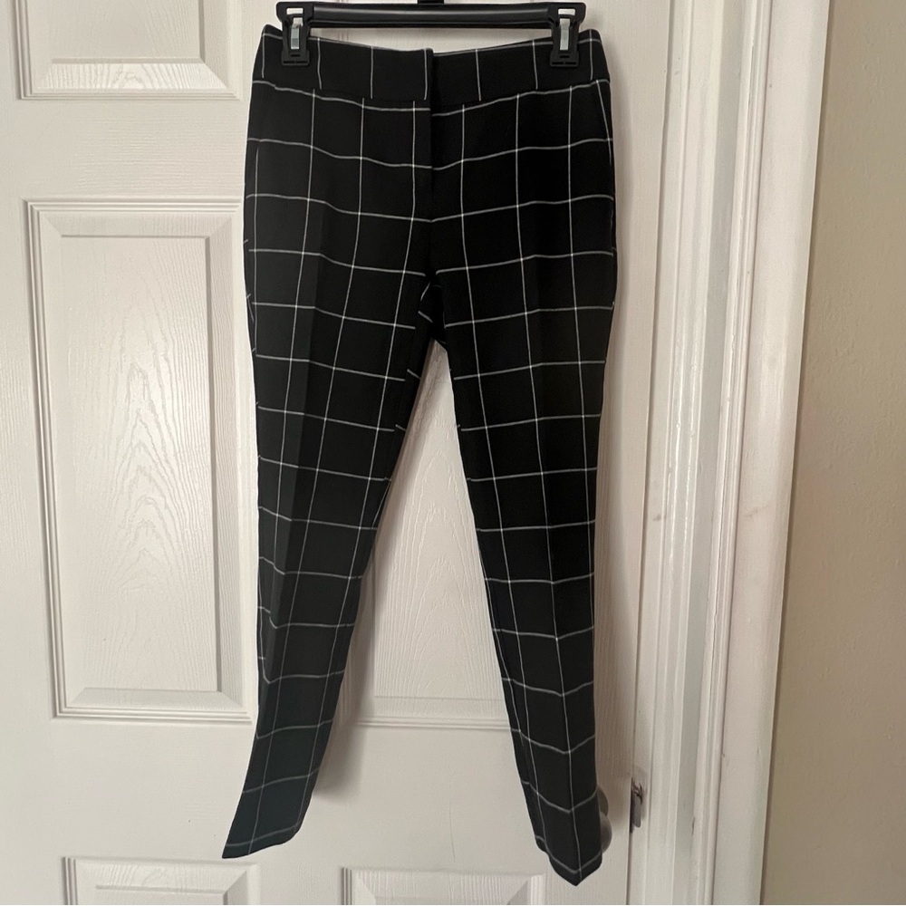 Black and White Checkered Pants Ann Taylor Women’s 00P